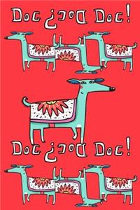 Bullet Journal Notebook for Dog Lovers, Green Dogs in a Row 5