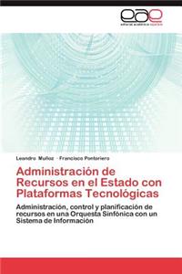 Administracion de Recursos En El Estado Con Plataformas Tecnologicas