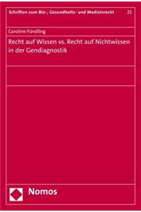 Recht Auf Wissen vs. Recht Auf Nichtwissen in Der Gendiagnostik