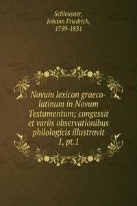 Novum lexicon graeco-latinum in Novum Testamentum