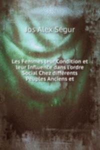 Les Femmes leur Condition et leur Influence dans l'ordre Social Chez differents Peuples Anciens et