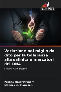Variazione nel miglio da dito per la tolleranza alla salinità e marcatori del DNA