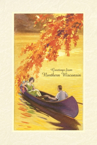 Vintage Lined Notebook Greetings from Northern Wisconsin