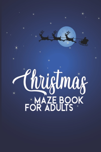 Christmas Maze Book for Adults
