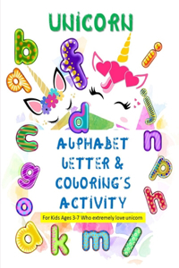 Unicorn Alphabet Letter & Coloring's Activity