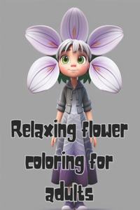 Relaxing flower coloring for adults