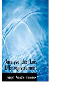 Analyse Des Lois D'Enregistrement