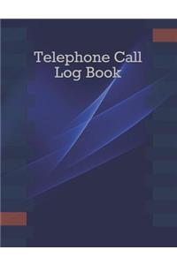 Telephone Call Log Book: Telephone Memo Notebook, Voice Mail And Telephone Message Tracker Large 8.5 x 11 inches 120 Pages