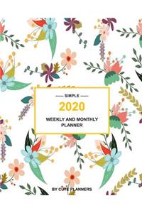 Simple 2020 Weekly And Monthly Planner