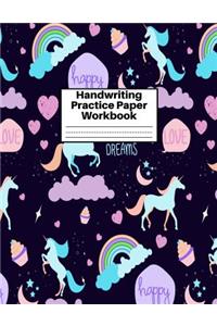 Handwriting Practice Paper Workbook