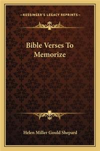 Bible Verses To Memorize