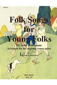 Folk Songs for Young Folks - bassoon and piano