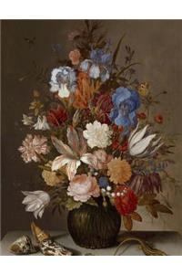 Still Life with Flowers, Balthasar Van Der Ast. Blank Journal