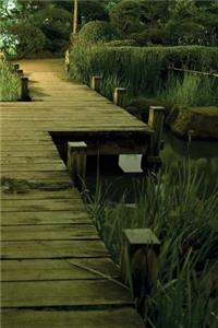 Garden Pond Walkway Grid Notebook