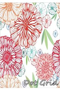 Dot Grid Notebook: Flower Wallpaper.7