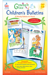 Growing in Grace Children's Bulletins, Ages 3 - 6