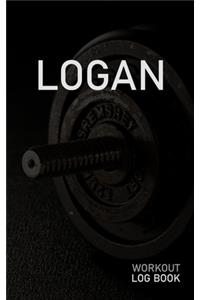 Logan: Blank Daily Workout Log Book - Track Exercise Type, Sets, Reps, Weight, Cardio, Calories, Distance & Time - Space to Record Stretches, Warmup, Coold