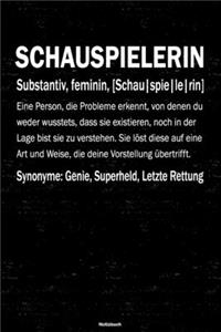 Schauspielerin Notizbuch