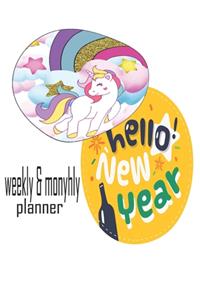 hello new year 2020 Planner Weekly and Monthly