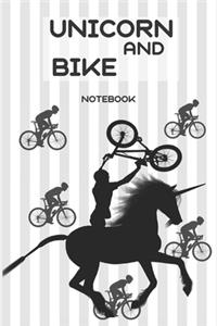 Unicorn and bike notebook