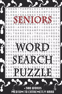 SENIORS WORD SEARCH PUZZLE +300 WORDS Medium To Extremetrly Hard