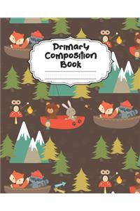 Camping Animals Primary Composition Book