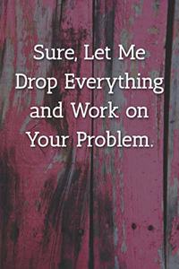 Sure, Let Me Drop Everything and Work on Your Problem. Notebook