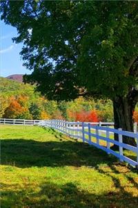 2020 Weekly Planner White Split Rail Fence Mountain Background 134 Pages