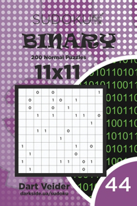 Sudoku Binary - 200 Normal Puzzles 11x11 (Volume 44)