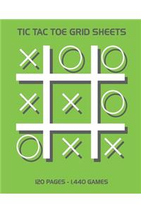 Tic Tac Toe Grid Sheets