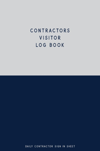 Contractors Visitor Log Book, Daily Contractor Sign In Sheet