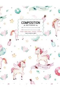 Composition notebook Graph -Wide ruled - Dotted - Unruled