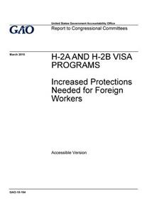 H-2A and H-2B visa programs, increased protections needed for foreign workers