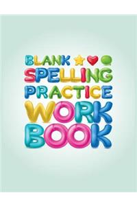 Blank Spelling Practice Workbook