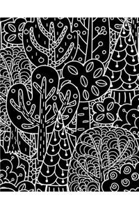 Bullet Journal Notebook Forest Trees Pattern 1