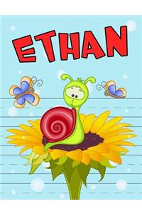 Ethan: Personalized Book with Child's Name, Primary Writing Tablet, 65 Sheets of Practice Paper, 1