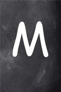 Monogram M Personalized Monogram Journal Custom Gift Idea Letter M Chalkboard