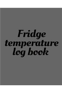 Fridge temperature log book