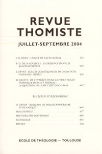 Revue Thomiste - 3/2004