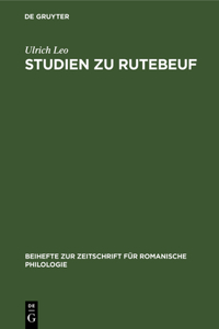 Studien Zu Rutebeuf