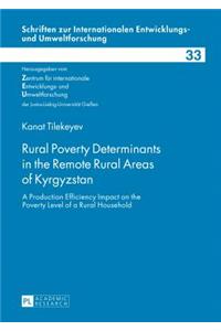 Rural Poverty Determinants in the Remote Rural Areas of Kyrgyzstan