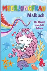 Meerjungfrau-Malbuch für Kinder von 4-8 Jahren
