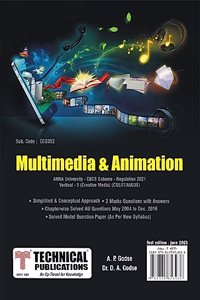 Multimedia & Animation for BE Anna University R21CBCS (Vertical V - CSE / IT / AI&DS - CCS352)