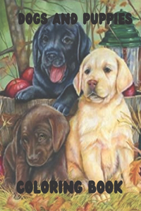 Dogs and Puppies Coloring Book