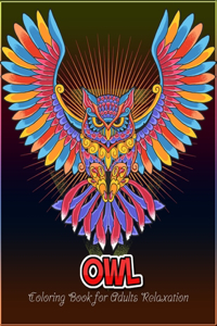 Owl coloring book for Adults relaxation