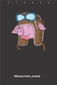 Schwein Pilot Monatsplaner