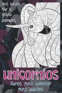 Libros para colorear para adultos - Más barato que la terapia - Animales - Unicornios