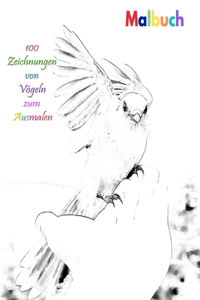 Malbuch 100 Zeichnungen von Vögeln zum Ausmalen