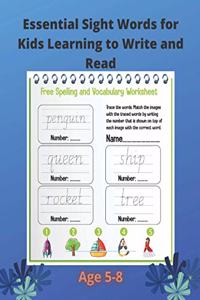 Essential Sight Words for Kids Learning to Write and Read