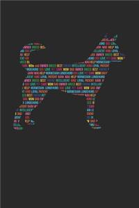 Norwegian Lundehund Notebook 'Word Cloud' - Gift for Norwegian Lundehund Lovers - Norwegian Lundehund Journal